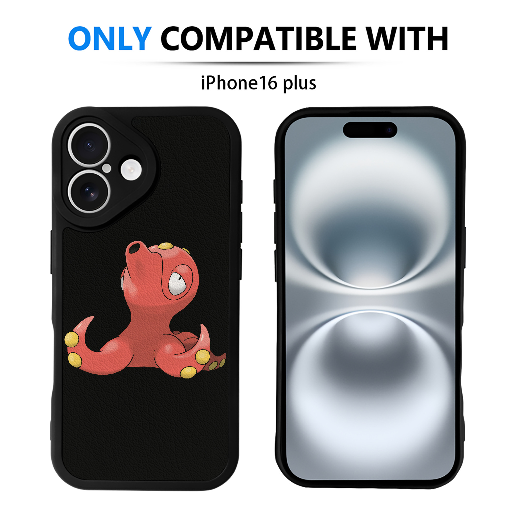 （画像用） ポケットモンスター Pokémon 【iPhone 16シリーズ対応】シリコンスマホケース（レザー調） 材質：シリコン